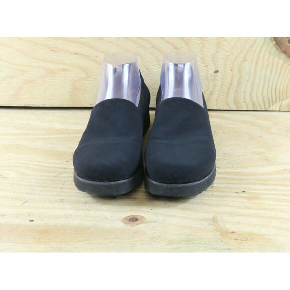 Taryn Rose Shoes Womens 9.5 Black Stretch Slip On Loafers 40 Italy - Picture 2 of 9